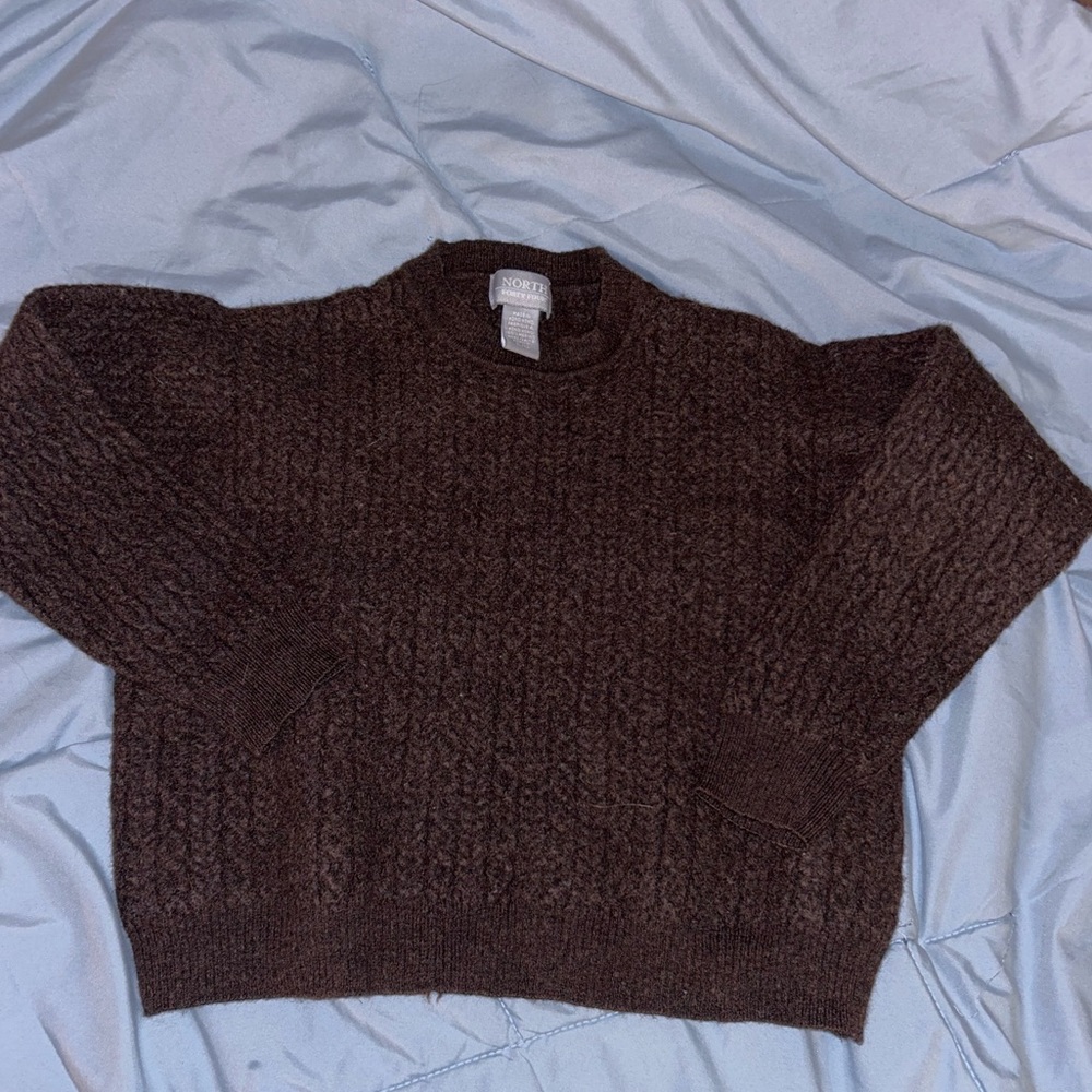 cute brown cropped sweater